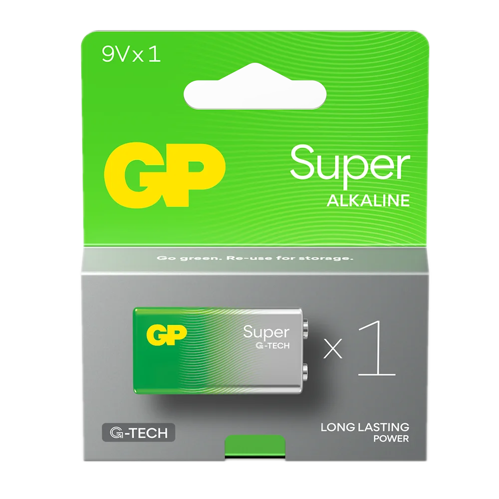 Bateria 6LR61 / 9V GP Super Alkaline G-TECH B1