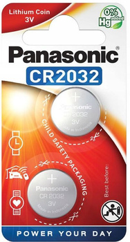 Bateria CR2032 Panasonic 3V x 2 sztuki