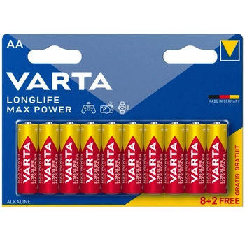 Bateria AA / LR6 Varta Longlife Max Power 1.5V B8+2