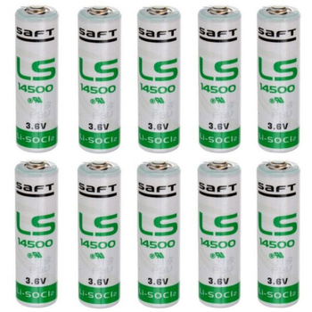 10x Bateria LS14500 Saft 3.6V AA