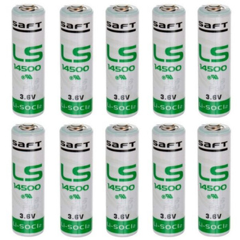 10x Bateria LS14500 Saft 3.6V AA