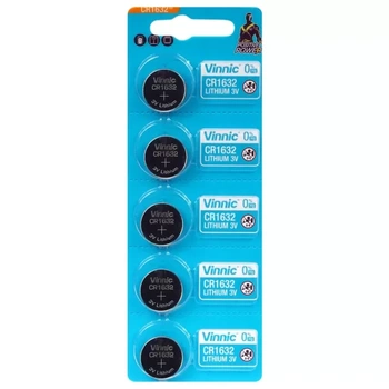 Bateria CR1632 Vinnic 3V x 5 sztuk