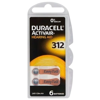 Bateria 312 / PR41 Duracell ActivAir 312 180 mAh 1.45V