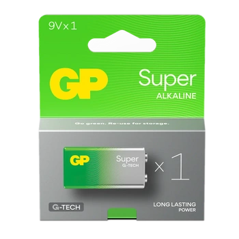 Bateria 6LR61 / 9V GP Super Alkaline G-TECH B1